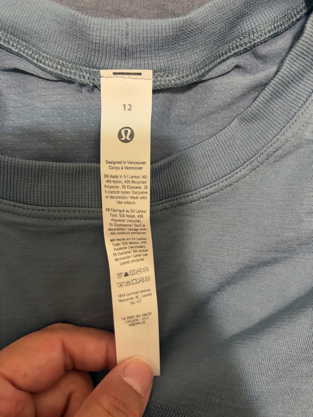 lululemon athletica women’s Dusty Blue long Sleeve